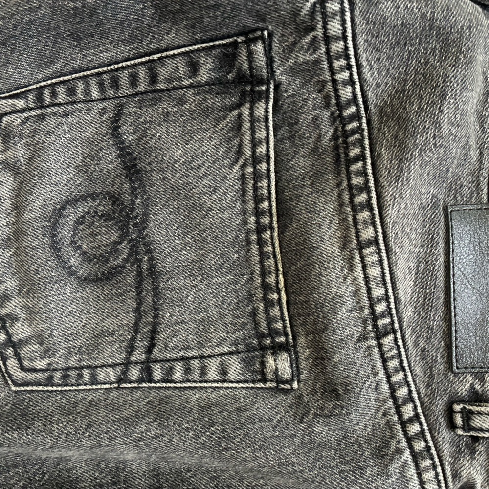 R13 Charcoal Relaxed Men's Jeans - Picture 10 of 12